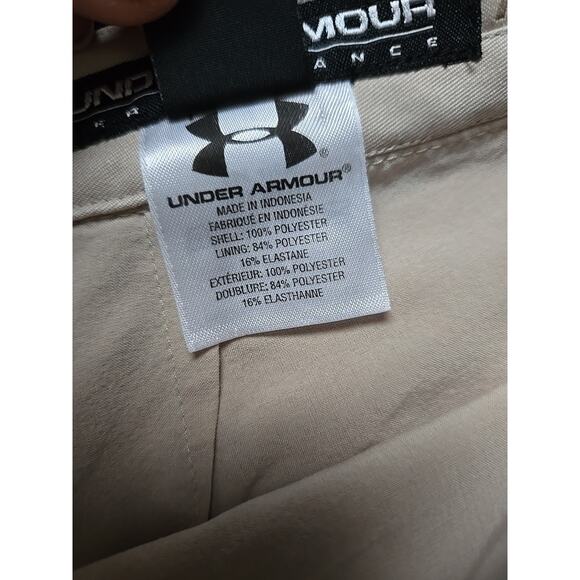 Under Armour Golf Skort Performance Loose Fit Stretch Women’s Size 6 Khaki - Picture 9 of 10